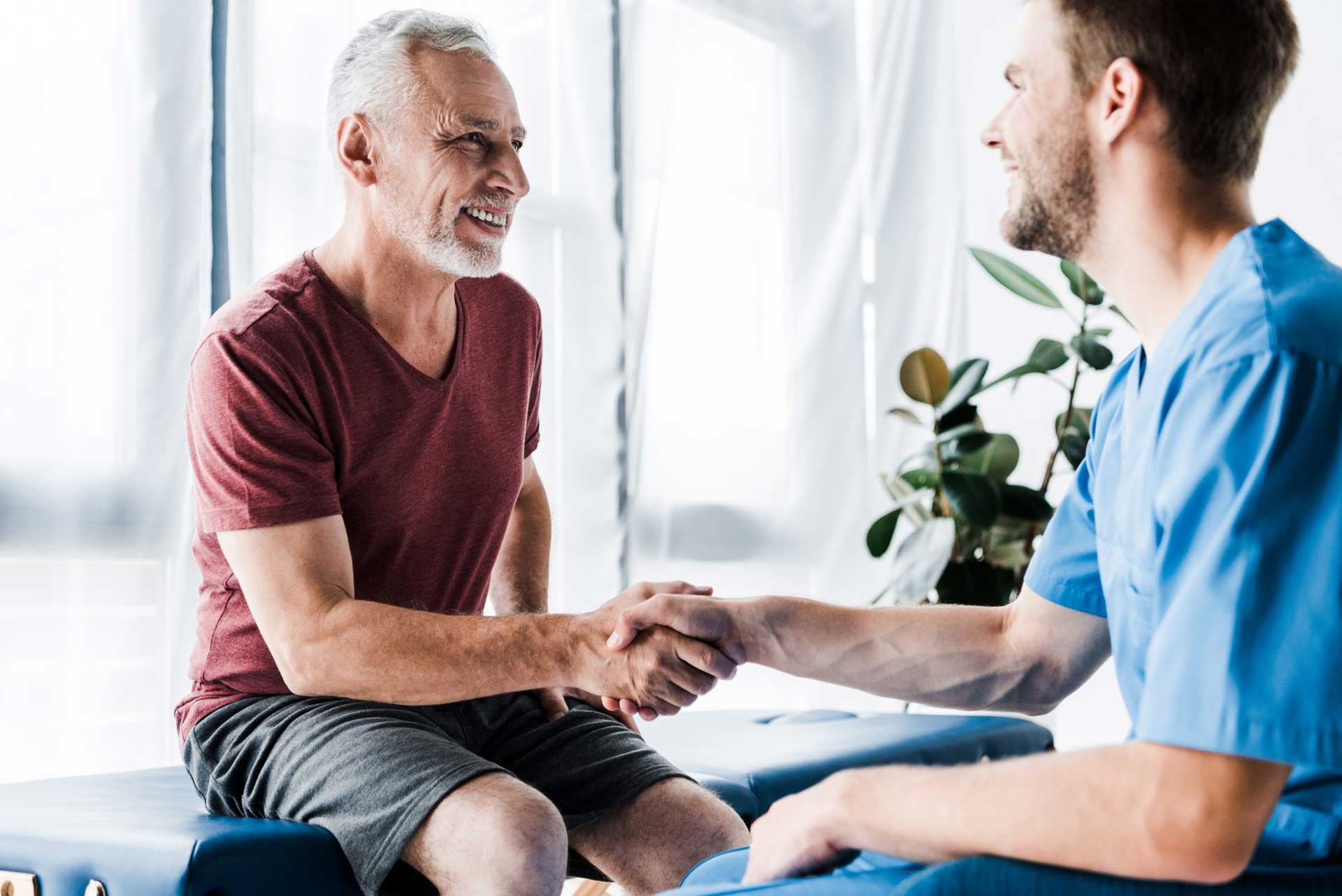 Patient discussing hair loss treatment procedures with a dermatologist.